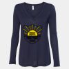 Women's Flowy Long Sleeve V-Neck Tee Thumbnail