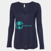 Women's Flowy Long Sleeve V-Neck Tee Thumbnail