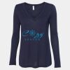 Women's Flowy Long Sleeve V-Neck Tee Thumbnail