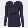Women's Flowy Long Sleeve V-Neck Tee Thumbnail