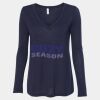 Women's Flowy Long Sleeve V-Neck Tee Thumbnail