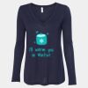 Women's Flowy Long Sleeve V-Neck Tee Thumbnail
