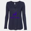 Women's Flowy Long Sleeve V-Neck Tee Thumbnail