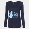 Women's Flowy Long Sleeve V-Neck Tee Thumbnail