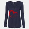 Women's Flowy Long Sleeve V-Neck Tee Thumbnail