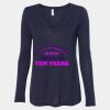 Women's Flowy Long Sleeve V-Neck Tee Thumbnail