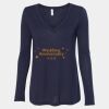 Women's Flowy Long Sleeve V-Neck Tee Thumbnail