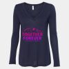 Women's Flowy Long Sleeve V-Neck Tee Thumbnail
