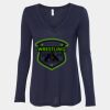 Women's Flowy Long Sleeve V-Neck Tee Thumbnail