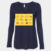 Women's Flowy Long Sleeve V-Neck Tee Thumbnail