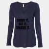 Women's Flowy Long Sleeve V-Neck Tee Thumbnail