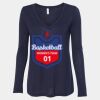 Women's Flowy Long Sleeve V-Neck Tee Thumbnail