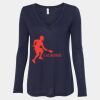 Women's Flowy Long Sleeve V-Neck Tee Thumbnail