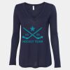 Women's Flowy Long Sleeve V-Neck Tee Thumbnail