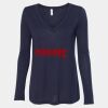 Women's Flowy Long Sleeve V-Neck Tee Thumbnail