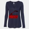 Women's Flowy Long Sleeve V-Neck Tee Thumbnail