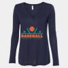 Women's Flowy Long Sleeve V-Neck Tee Thumbnail