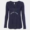 Women's Flowy Long Sleeve V-Neck Tee Thumbnail