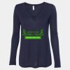 Women's Flowy Long Sleeve V-Neck Tee Thumbnail