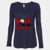 Women's Flowy Long Sleeve V-Neck Tee Thumbnail