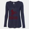 Women's Flowy Long Sleeve V-Neck Tee Thumbnail