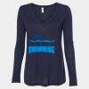 Women's Flowy Long Sleeve V-Neck Tee Thumbnail