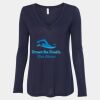 Women's Flowy Long Sleeve V-Neck Tee Thumbnail
