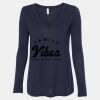 Women's Flowy Long Sleeve V-Neck Tee Thumbnail