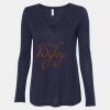 Women's Flowy Long Sleeve V-Neck Tee Thumbnail
