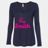 Women's Flowy Long Sleeve V-Neck Tee Thumbnail