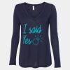 Women's Flowy Long Sleeve V-Neck Tee Thumbnail
