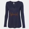 Women's Flowy Long Sleeve V-Neck Tee Thumbnail