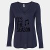 Women's Flowy Long Sleeve V-Neck Tee Thumbnail
