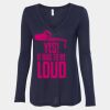 Women's Flowy Long Sleeve V-Neck Tee Thumbnail