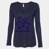 Women's Flowy Long Sleeve V-Neck Tee Thumbnail