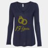 Women's Flowy Long Sleeve V-Neck Tee Thumbnail