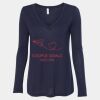 Women's Flowy Long Sleeve V-Neck Tee Thumbnail