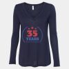 Women's Flowy Long Sleeve V-Neck Tee Thumbnail