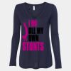 Women's Flowy Long Sleeve V-Neck Tee Thumbnail
