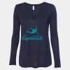 Women's Flowy Long Sleeve V-Neck Tee Thumbnail