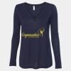 Women's Flowy Long Sleeve V-Neck Tee Thumbnail