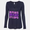 Women's Flowy Long Sleeve V-Neck Tee Thumbnail