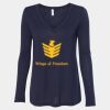 Women's Flowy Long Sleeve V-Neck Tee Thumbnail