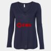 Women's Flowy Long Sleeve V-Neck Tee Thumbnail