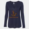 Women's Flowy Long Sleeve V-Neck Tee Thumbnail