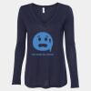 Women's Flowy Long Sleeve V-Neck Tee Thumbnail