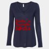 Women's Flowy Long Sleeve V-Neck Tee Thumbnail