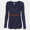 Women's Flowy Long Sleeve V-Neck Tee Thumbnail
