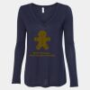 Women's Flowy Long Sleeve V-Neck Tee Thumbnail